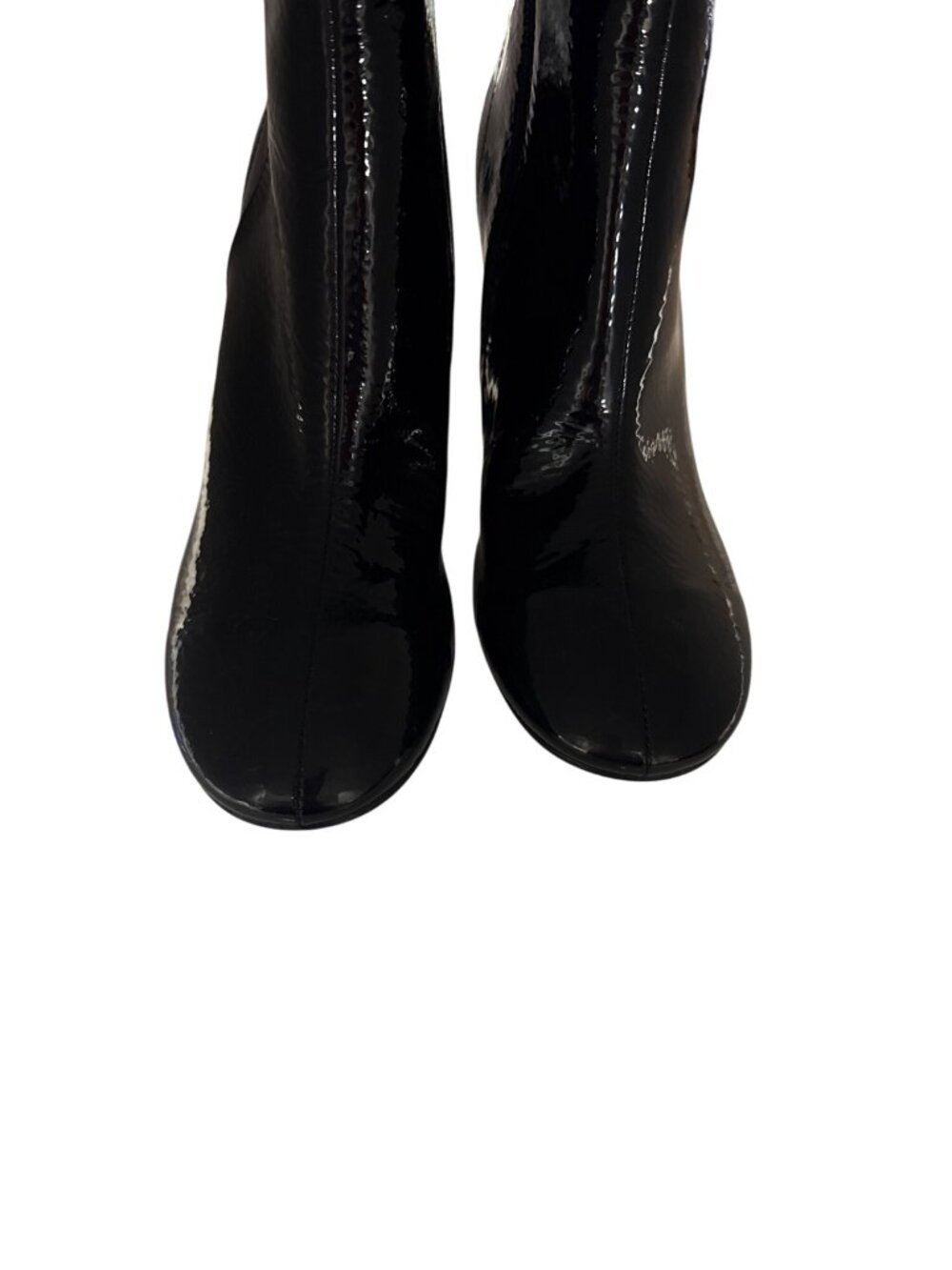 Jeffrey Campbell Chapel Patent Leather Ankle Boots Black Pointed Toe Heel Size 7 - Picture 8 of 11